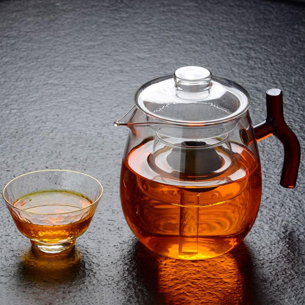 Nancy Tangerine Tea Ball Heat-Resistant Kung Fu Glass Pitcher With Filter And Lid