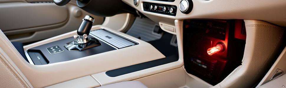 DIBMS USB LED Car Interior Atmosphere Light, Plug-in USB Automotive Ambient Lighting Retro Lamps, Retro Ceramic LED Glass Bottle Nightlight for Car, Bedroom - Touch Control