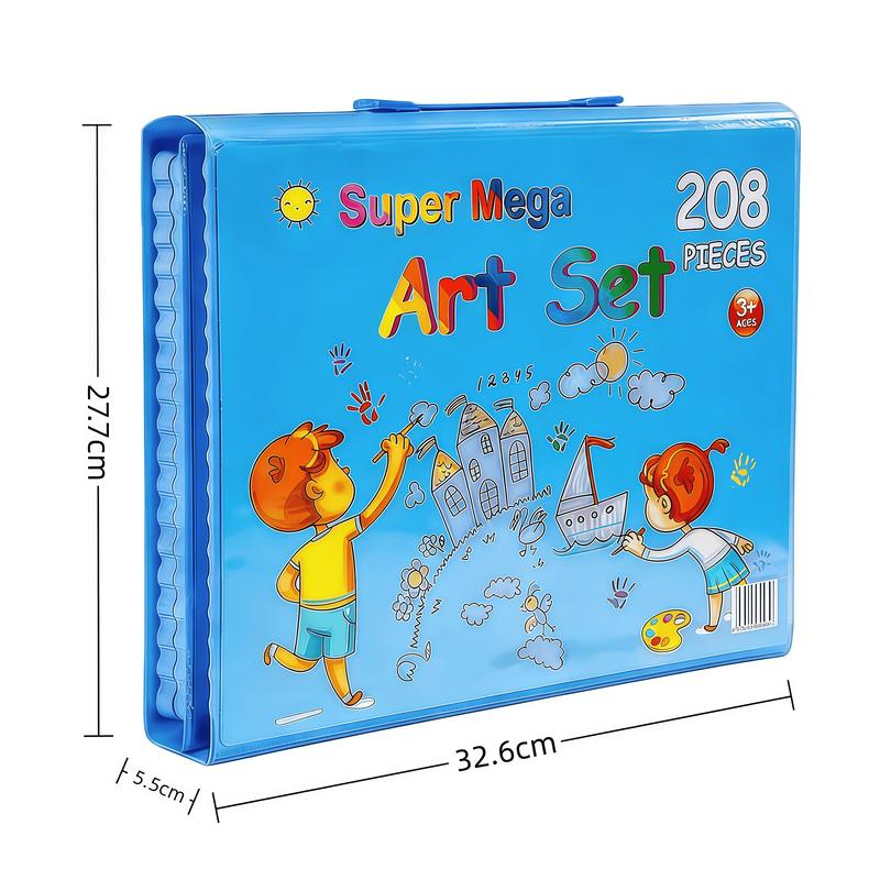 Art Supplies, 208-Piece Drawing Art Kit, Gifts for Kids Girls Boys Teens, Art Set Crafts Case with Double Sided Trifold Easel, Includes Sketch Pads, Crayons, Colored Pencils (Pink) Art Supplies, 208-Piece Drawing Art Kit, Gifts for Kids Girls Boys Teens, Art Set Crafts Case with Double Sided Trifold Easel, Includes Sketch Pads, Crayons, Colored Pencils (Pink)