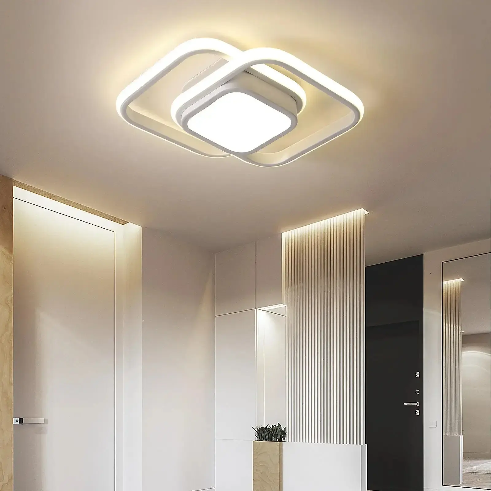 9.4 Inch Modern LED Ceiling Light, 12w Dual-Sided Fixture 3000k-6000k, Perfect for Hallway Stairway Porch Balcony Living Room Kitchen, Interior Led Lights, Indoor Lighting