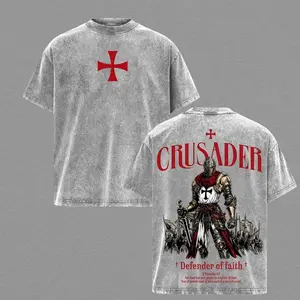 Crusader Knight Templar T-Shirt, Defender Of Faith Christian Streetwear, Bible Verse 2 Timothy 1 7 Warrior Graphic Tee, Unisex Religious Gift, Faith Based Shirt
