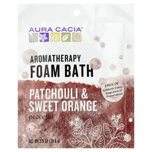 Aura Cacia Aromatherapy Foam Bath, Patchouli & Sweet Orange, 2.5 oz (70.9 g)