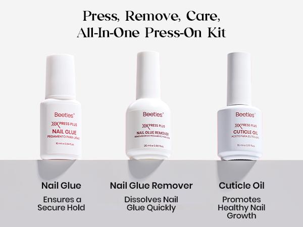 【LIVE ONLY】Beetles X Press Plus French Tip Kit, French Tips Press-On Nails with Nail Glue, Builder Top Coat, Remover, Cuticle Oil & Tools, DIY Manicure Gift for Women