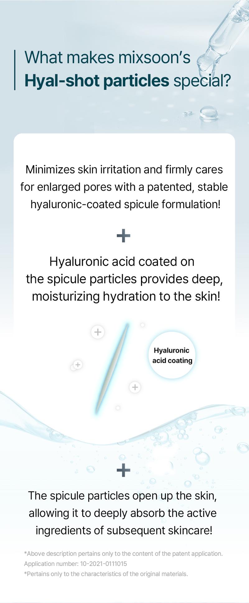 [mixsoon Official Shop] Peptide Cica Hyalshot 1.69 fl.oz / 50ml - Hyaluronic Acid Serum with EGF & Adenosine for Deep Moisturizing, Korean Glass Skincare Hydrate Moisture