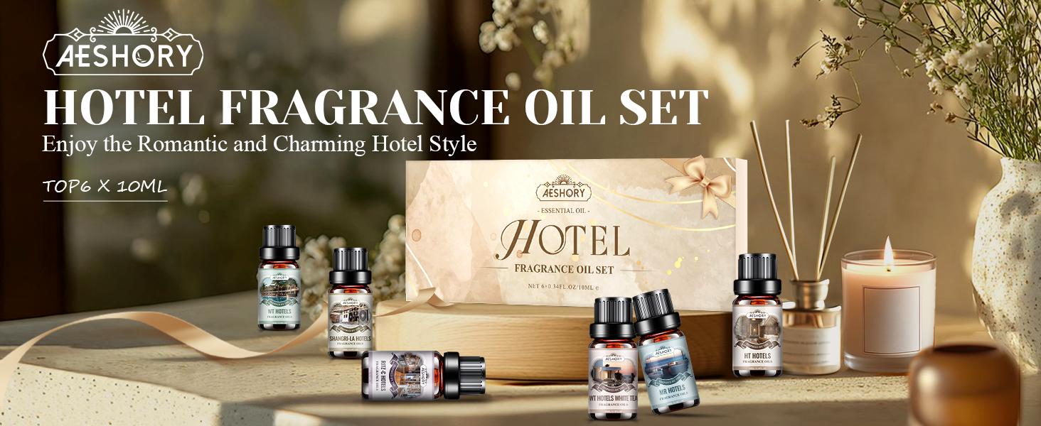Aeshory Essential Oil Collection 6 Bottles of 6 Essential Oil Blends for Diffusers Candles Soap Making Aroma Perfume Scented Liquid for Enhancing Your Environment