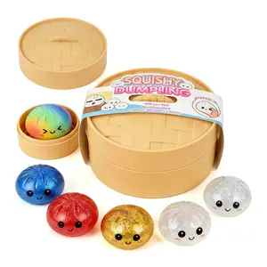 Vanvene Dumpling Squishy - Mystery Bun Fidget Toy, Soft TPR Material, 9.5cm x 6cm, Stress Relief