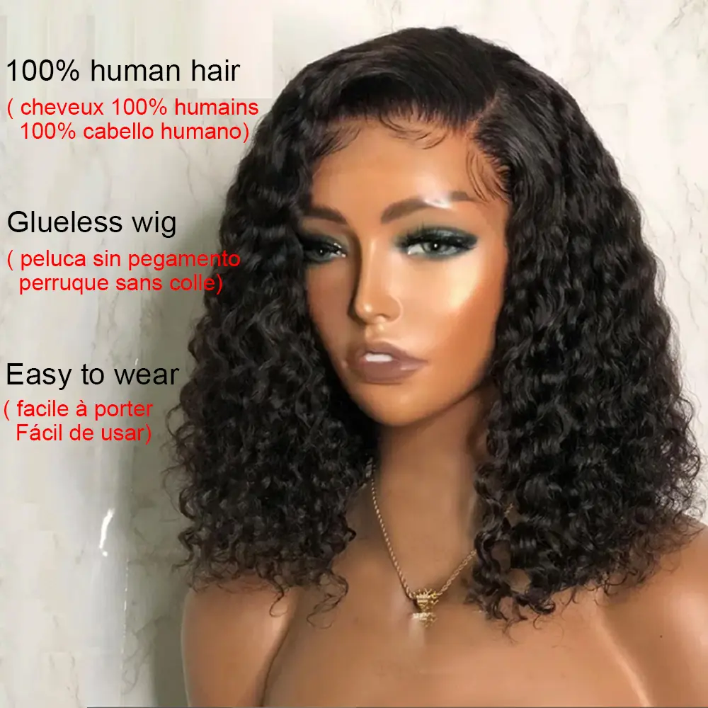 7x6 Glueless Body Wave Lace Front Human Hair Wig 26 Inch 200% Density Brazilian Human Hair 5x5 & 7x6 Glueless Lace Wig | Body Wave  main image 4