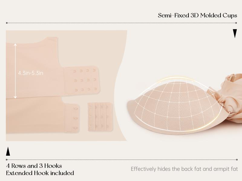 OEAK Women Jelly Bras No Underwire Scalloped Flowers V Neck Push Up Bra Buttery Soft Tshirt Bra Seamless Full Coverage Convertible Everyday Bra