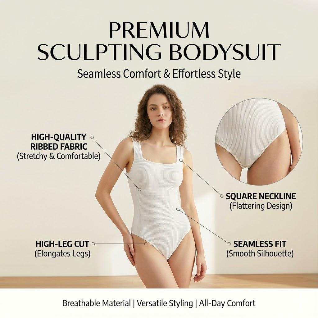 ChicCurve Stay Cool & Look Hot! High-Waisted Ribbed Tank for Summer Vibes - Sleeveless Womenswear Basic - Casual Style for Beach & Outings