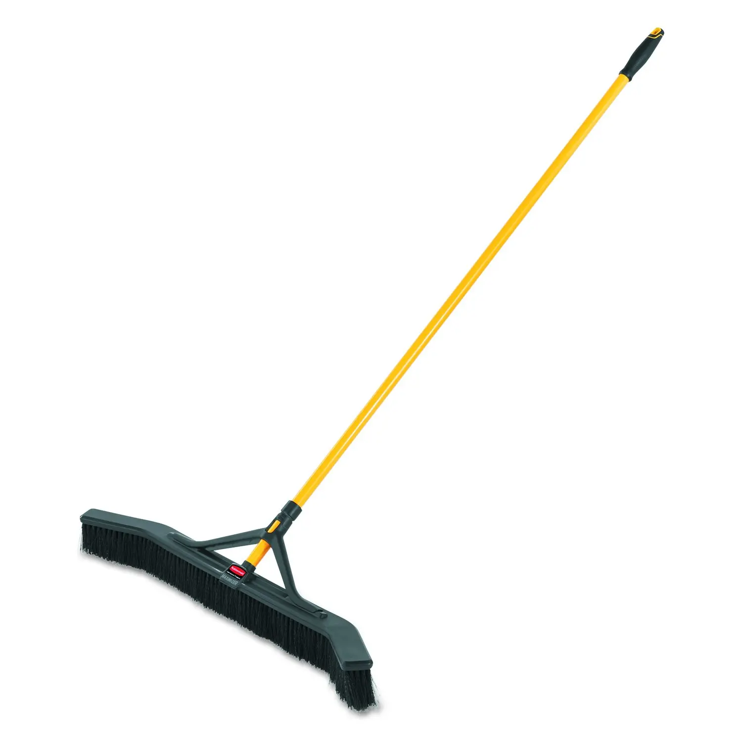 Maximizer Push-to-Center Broom 36 x 58.13 Polypropylene Bristles Steel Handle Yellow/Black 2018728