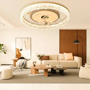 GLITGATE Multi-function Ceiling Fan with Light – 6 Speeds Reversible DC Motor, Dimmable 3-Color Temperature (3000K/4500K/6500K), Remote & APP Control, Ultra-Quiet <30dB for Living Room Bedroom