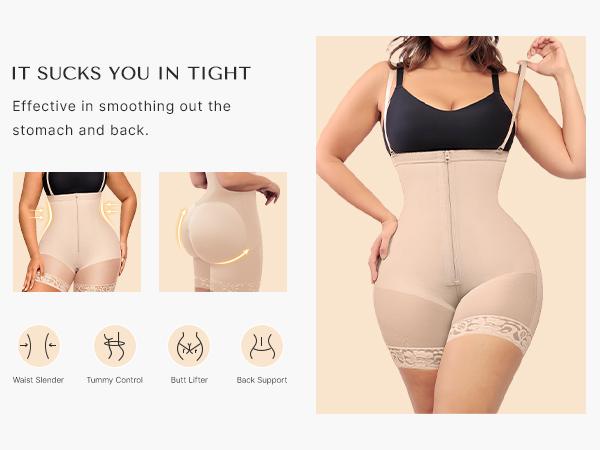 Shapellx  AirSlim Firm Tummy Tucking Bodysuit with Adaptable Shoulder Band Butt Lifter Shapewear for Women Fajas Colombianas Comfort Sexy Girdle Highwaist Shaper Clothes