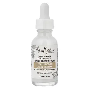 SheaMoisture 100% Virgin Coconut Oil, Daily Hydration, Hyaluronic Acid Serum, 1 fl oz (30 ml)