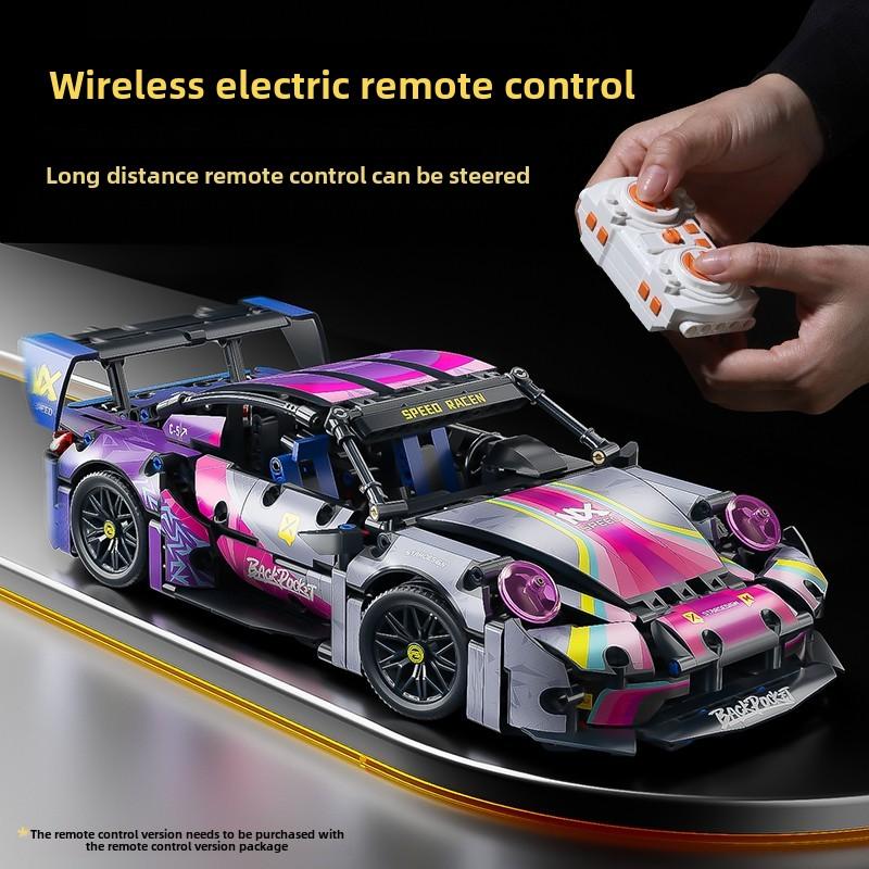 911 Sports Car Model Kit – 1000+Pieces, Dual Motor, 2.4G Remote, LED Lights & Acrylic Display Case | Ultimate Gift for Car Enthusiasts Perfect Holiday Gift