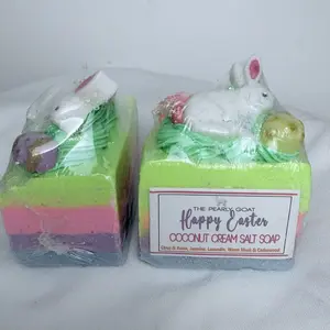 Easter "Cotton Patch" Vegan Coconut Milk Salt Soap 11-12 oz.