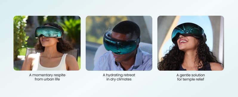 RENPHO Eyeris Caligo Eye Massager with Heat,Mist & Temple Massage, Relieves Migraines, Eye Strain & Dry Eyes, Adjustable Slidable Massagers, Bluetooth Music, Valentines Day Gift Choice for Man Women