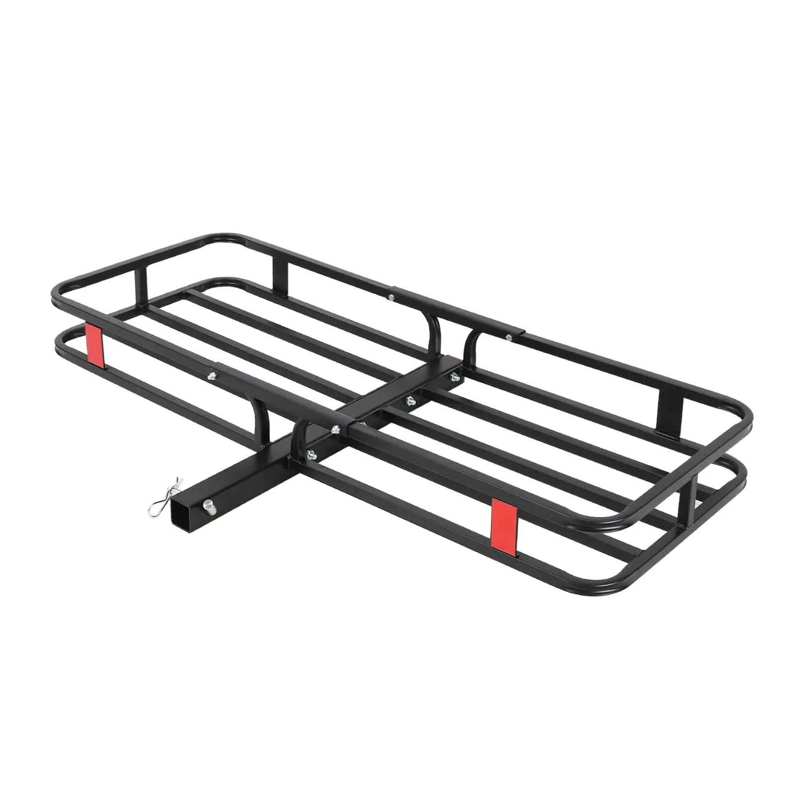 [Football Fan SeasonDeal] New Upgraded Garvee Heavy-Duty Folding Hitch Mount Cargo Carrier Basket – 53" x 19" x 6" – 500 lbs Capacity Rear Luggage Rack for Car, SUV – Ideal for Camping & Traveling – Fits 2" Receiver