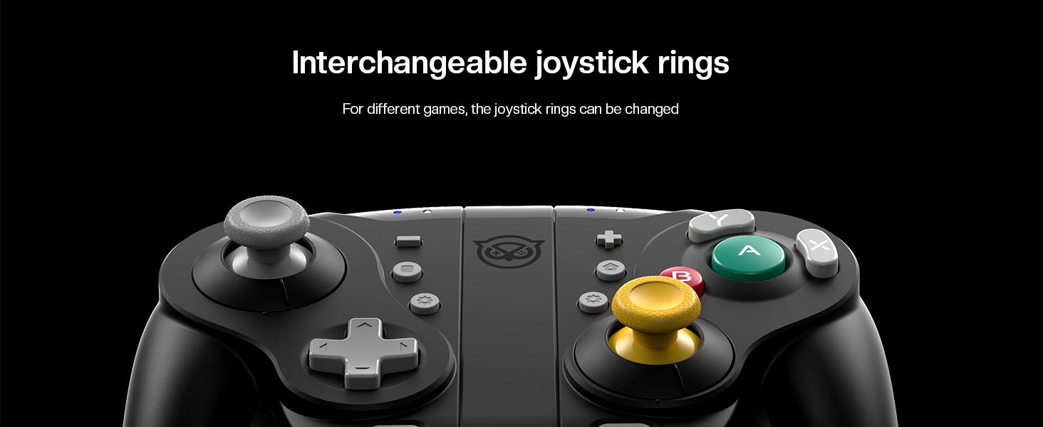 NYXI Wizard Black GameCube Controller for Switch – Wireless Bluetooth, Magnetic Joystick & Mechanical Trigger, Perfect Gift for Gamers Turbo Rechargeable Console Adjustable Smartphone