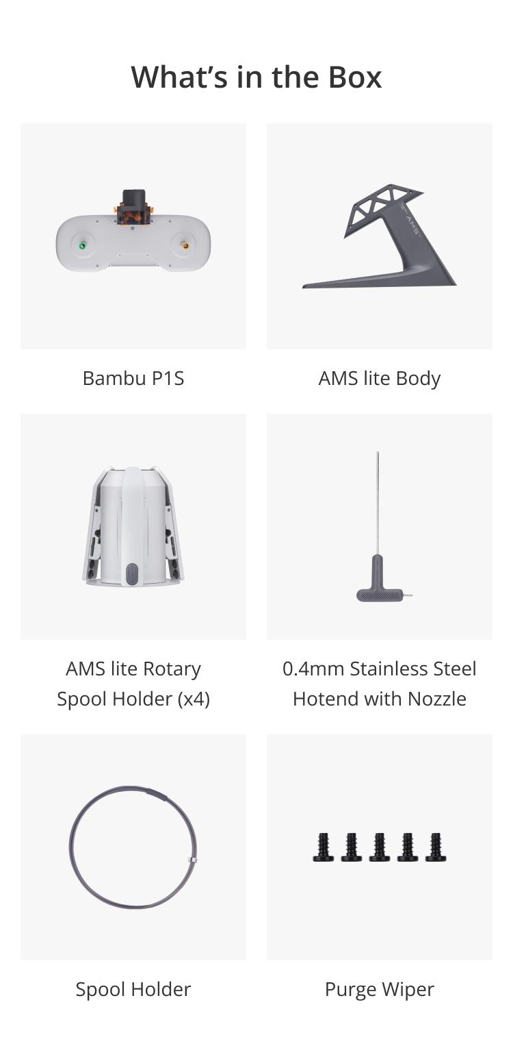 Bambu Lab AMS lite-Automatic Material System, Multi-Color/Multi-Material Capability, Auto Filament Backup&Worry-Free Printing, RFID Filament Sync, Compatible with Bambu Lab A1 Series 3D Printer