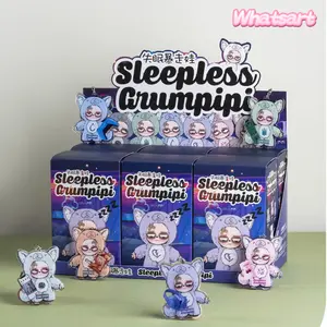 Grumpipi Sleepless series vinyl Plush Doll Blind Box -In-stock-Holiday Gifts - Birthday Gifts - Cute Toys -HomeDecor -Keychains-Inspired Accessories for Keys &Handbag Soft Cuddly Material