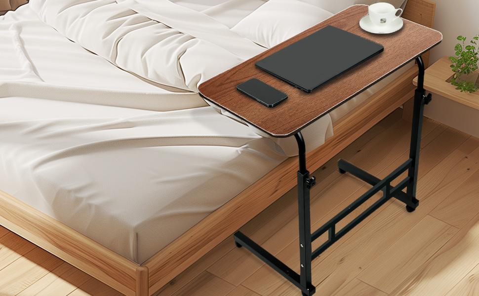 Mean Yeah Mobile Standing Desk, Laptop Desk Height Adjustable, Rolling Standing Laptop Desk with Wheels, Ergonomic Sit-Stand Workstation, for Home Office