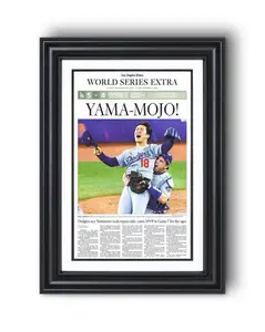 2025 Los Angeles Dodgers "YAMA-MOJO!" World Series Champions Poster Newspaper