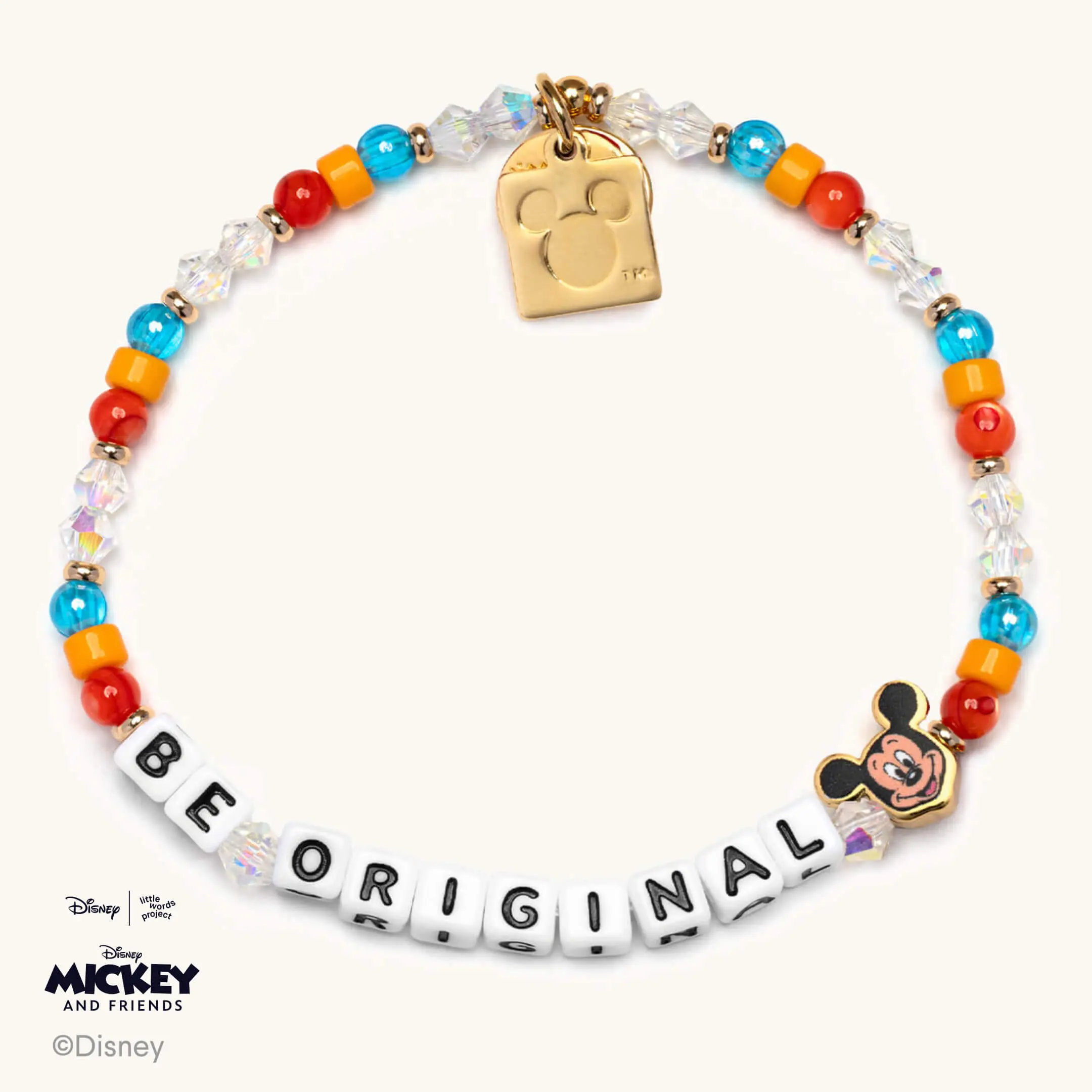 Little Words Project Disney Mickey Mouse & Friends Beaded Charm Bracelet Set - Be Original, Custom Fashionable Bracelet - Choose Your Size, Custom Bracelet
