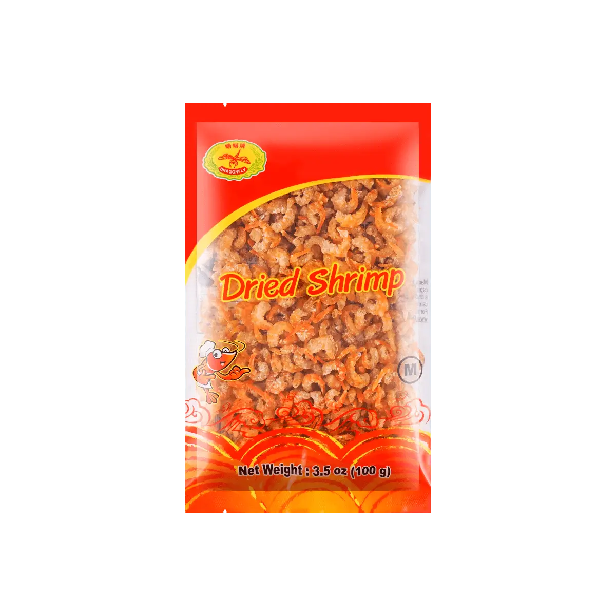 Dragonfly Brand Medium Dried Shrimp (100g) - Premium Seafood Flavoring for Asian Cuisine
