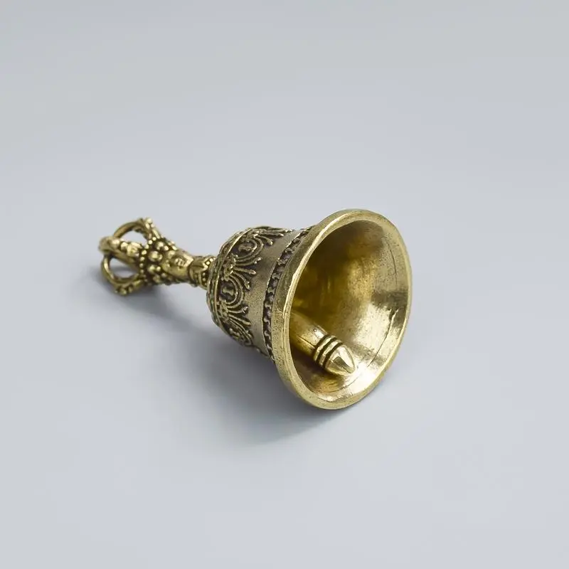 Bronze Healing Bell | Hand-Carved Shaker with Clapping Handle, Soothing Sounds for Spiritual Ceremonies, Weddings, Schools & Healing Occasions