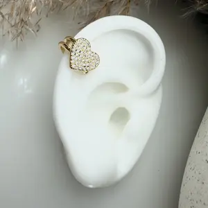 Single Heart Zirconia Ear Cuff