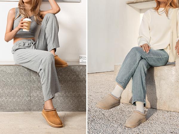 Dream Pairs [FuzzyEasy] Women's Casual Slip-on FuzzySlippers Indoor Outdoor Fluffy Home Comfort Winter Cute Warm Furry Shoes Classic Stylish Girl Footwear Walking Shoes Leather Nail