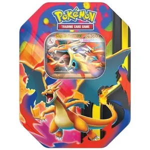 Pokemon TCG: Mega Charizard Y Tin - 4 Packs, Promo Card, Collectible Trading Card Game