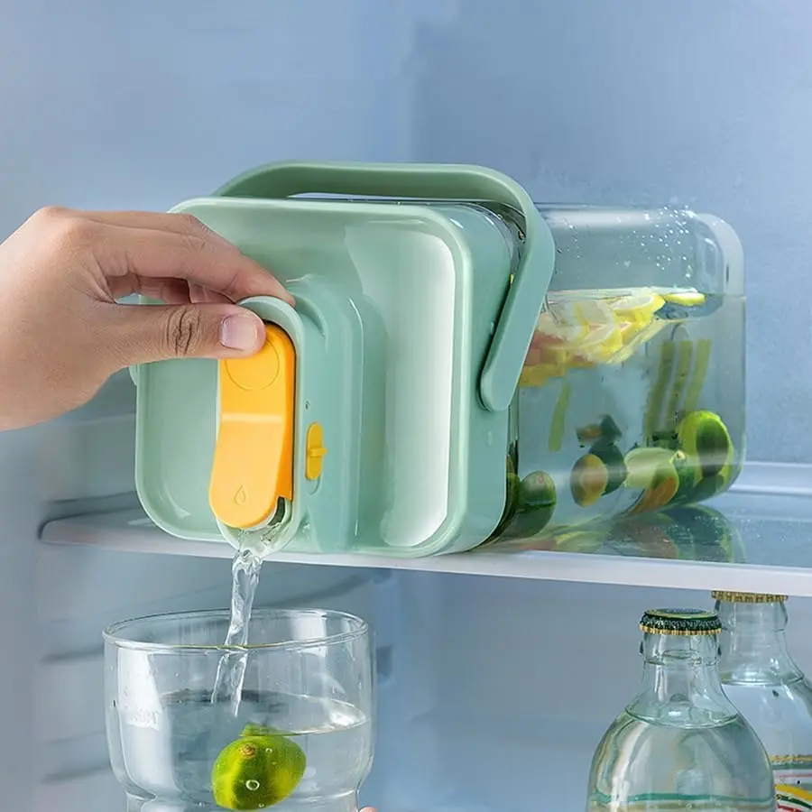 sebastian CADIA, Juice Container With Lid, 0.9 Gallon, Plastic, Leakproof Sealed, Fiter Screen & Tap Design, Beverage Liquid Storage For Home Party Daily Use