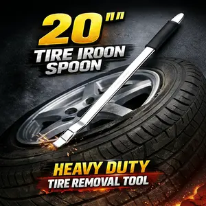 20" Heavy Duty Tire Iron Spoon – Bead Lifting Tire Mount & Demount Tool with Rubber Grip, Tire Lever for Car Truck Motorcycle Tire Changing