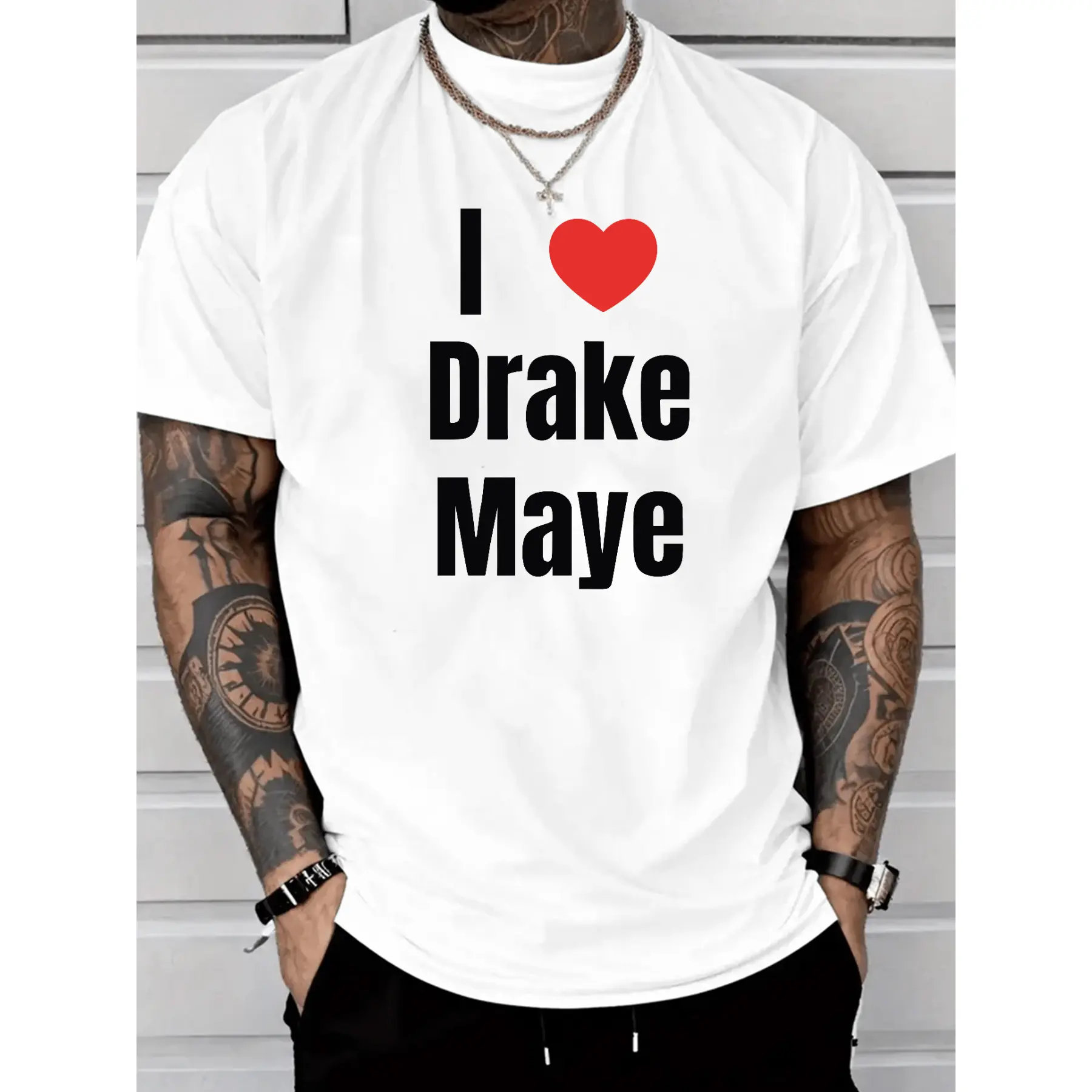 T - shirt with "I [Heart] Drake Maye" design, for fans showing support