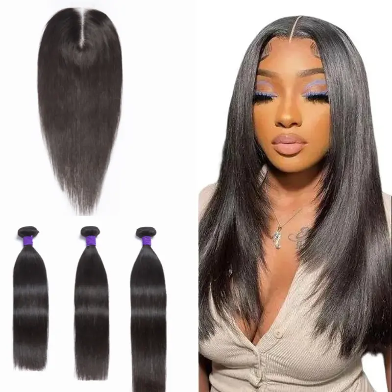 LUVME Upgraded 13A 100% Virgin Remi Human Hair (100+/-5g) Dye. Perm. High-End Salon Hair Body Wave Deep Wave Silky Straight Messy Burmese Curl Bundle S+