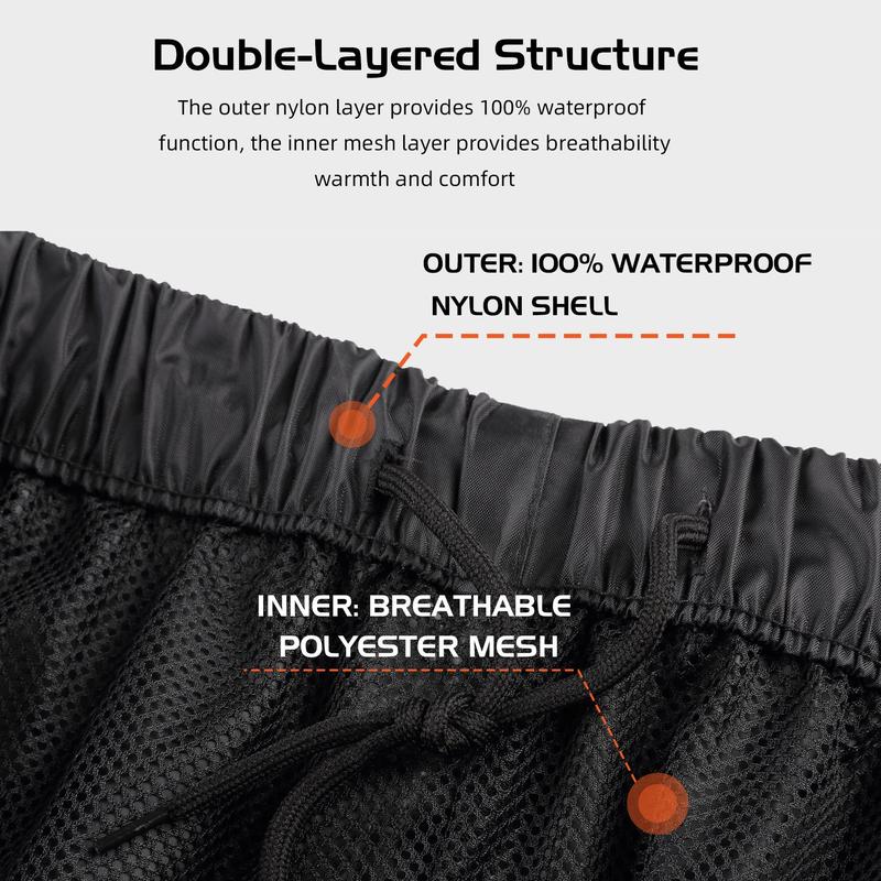 RODEEL 723 Waterproof Pants Men Lightweight Breathable Rainproof Bottoms Durable Rain Trousers Weatherproof Rainwear For Outdoor Hiking Camping Fishing Boating Car Washing Construction Roofing Landscaping Gardening Workwear, Holiday Gift