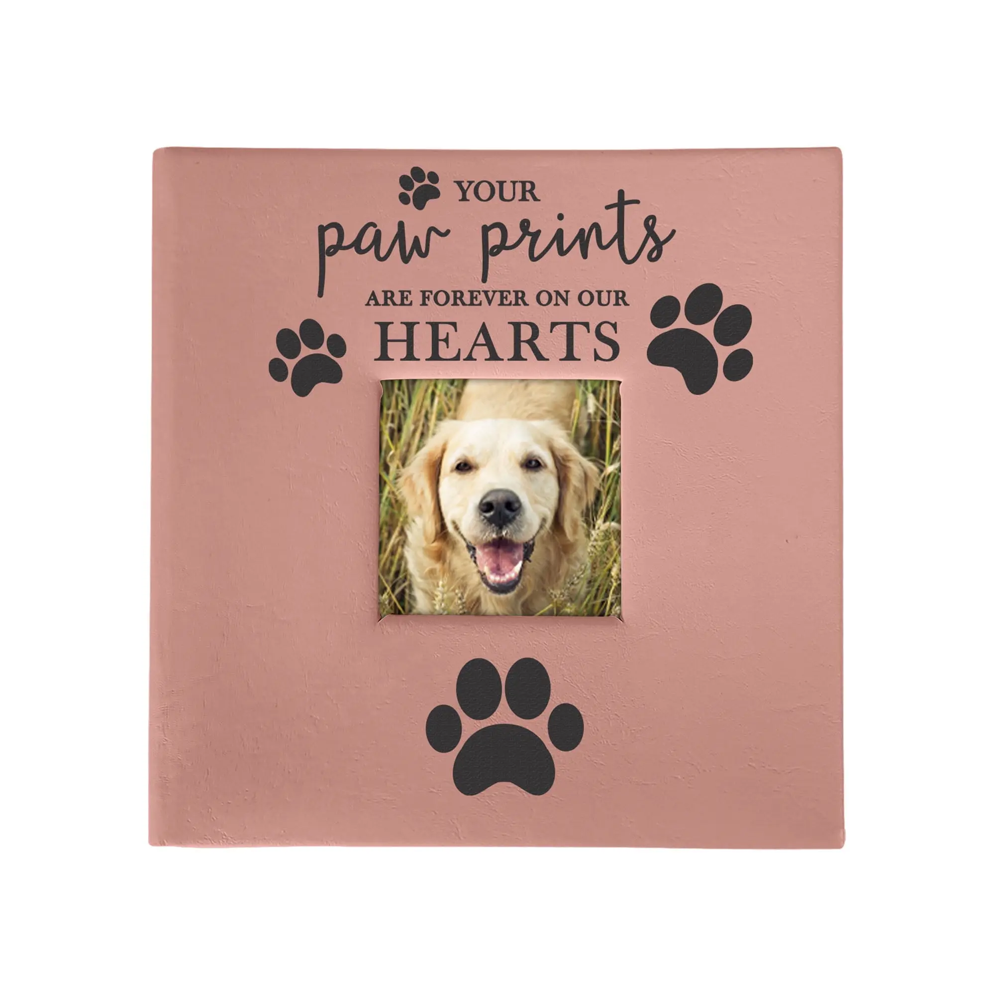 Paw Prints Pet Memorial Album â€“ Personalized 200-Photo Keepsake for Dogs & Cats