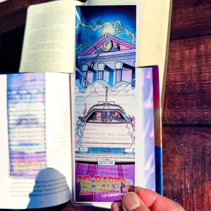 Back to the Future Stained Glass Bookmarks (Transparent Bookmark, Fantasy Book Reader Gift)