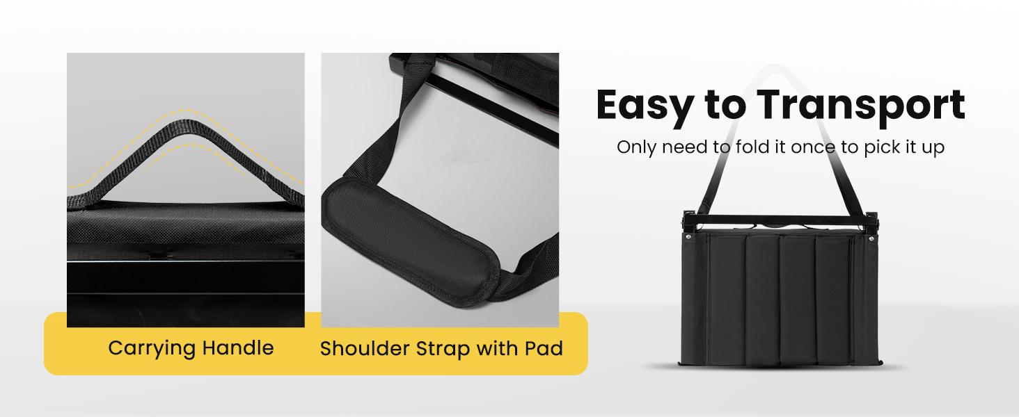 VIVOHOME Portable Stadium Seat for Bleachers with Back Support, Folding Bleacher Chair with Cup Holder and Shoulder Strap