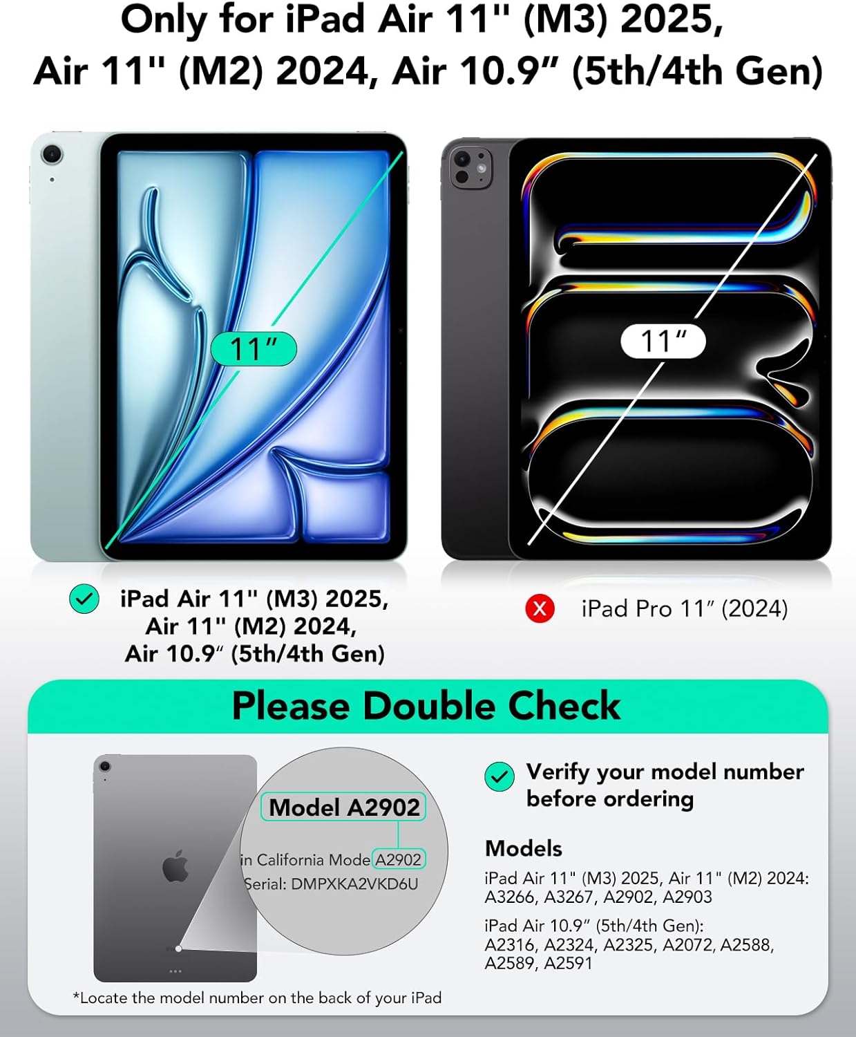 ESR for iPad Air 11/13 inch 2026 Case, iPad A16/10th Gen Case, iPad Pro 11/13 inch case, Air 5th/4th Case, Removable Magnetic Cover, Ultra-Stable Case with Pencil Holder, 9 Standing Angles, Shift Series