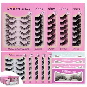 ArtstarLashes cat  girl eye makeup enhancement  mink eyelashes  stacking waterproof false eyelash faux  woman cosmetic magnetic soft DIY Volume Mega individual  Daily Beginner mixed length soft fluffy wispy mink manga manhwa lashes