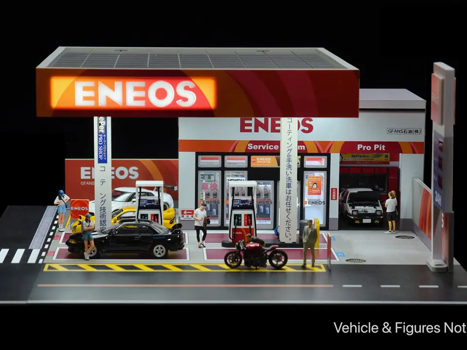 American Diorama AD x G-Fans Model Display ENEOS 1:64 Scale Japan