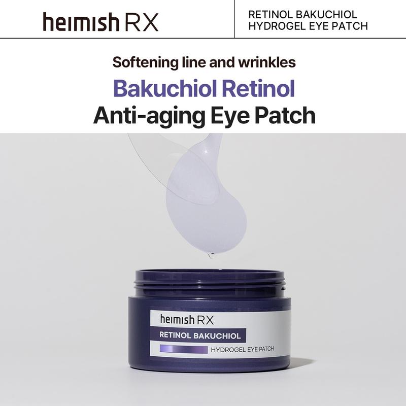 [Heimish RX] Retinol Bakuchiol Hydrogel Eye Patch (60ea) – Anti-Wrinkle, Brightening & Hydrating Eye Treatment, Puffiness, Skincare For All Skin Type