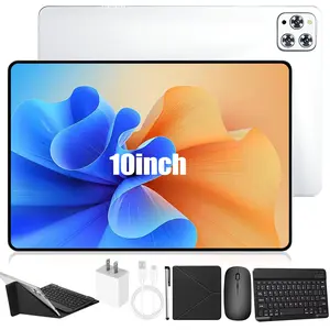10.1 Inch Android 15 Tablet, 4GB RAM, 64GB Storage, Dual SIM, IPS 1280x800 Display, 5MP+13MP Camera, 5000mAh Battery, Keyboard Mouse Stylus Case,for Valentine’s Day Gift