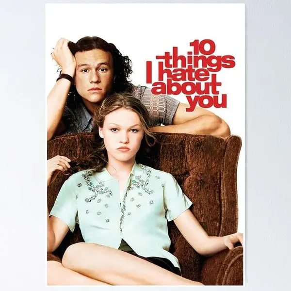 10 Thing i hate Movie poster unframe, any size UNFRAMED AESTHETIC CANVAS POSTER