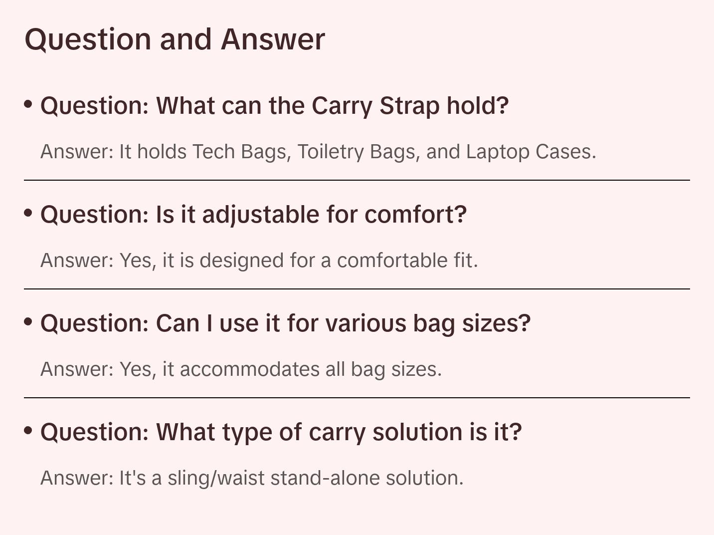 Carry Strap