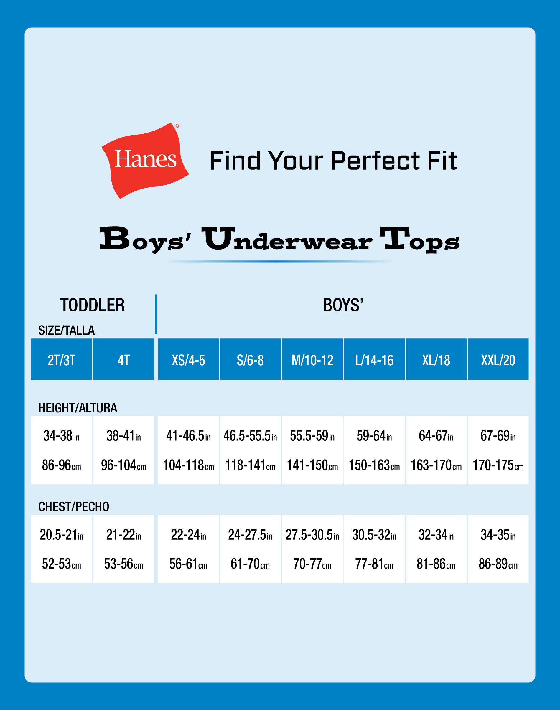 Hanes Ecosmart Boys' Crewneck Undershirt 5-pack Underwear Multi Pack Comfortable Fit Soft Stretch Fabric Breathable Brlcr5