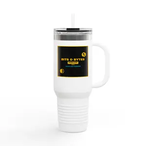 40oz Insulated Travel Mug — "Bits & Bytes Podcast" Logo Stainless Tumbler