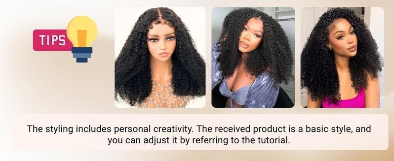 [Free Upgraded 7x6 Lace] MENGLLE 4C Baby Hair Kinky Curly 7x6 Pre Cut Lace Front Wig Wear and Go Glueless 200%/250% Density Human Hair Wigs Beginner Friendly#springfresh#GiftedInLove
